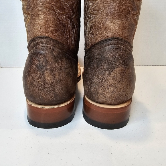 Tanner Mark Men's Leather Western Boots Size 10 Square Toe Embroidered - Picture 11 of 16